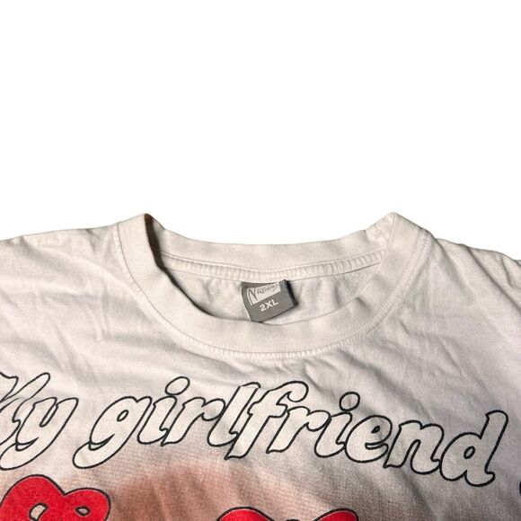 Y2K Smurfs My Girlfriend Is So Hot T Shirt XXL - Picture 3 of 4